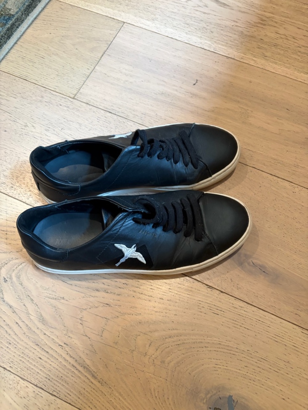Axel Arigato Black Leather Sneakers with White Star